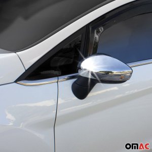 Ford Fiesta Mirror Cover - Omac - Chrome ABS - Gloss Silver - '11-'19